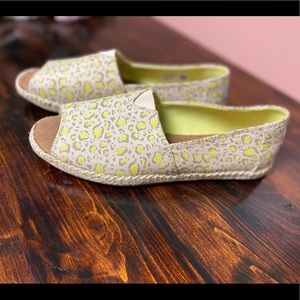 TOMS Alpargatas Leopard Open Toe Espadrilles Sz 8